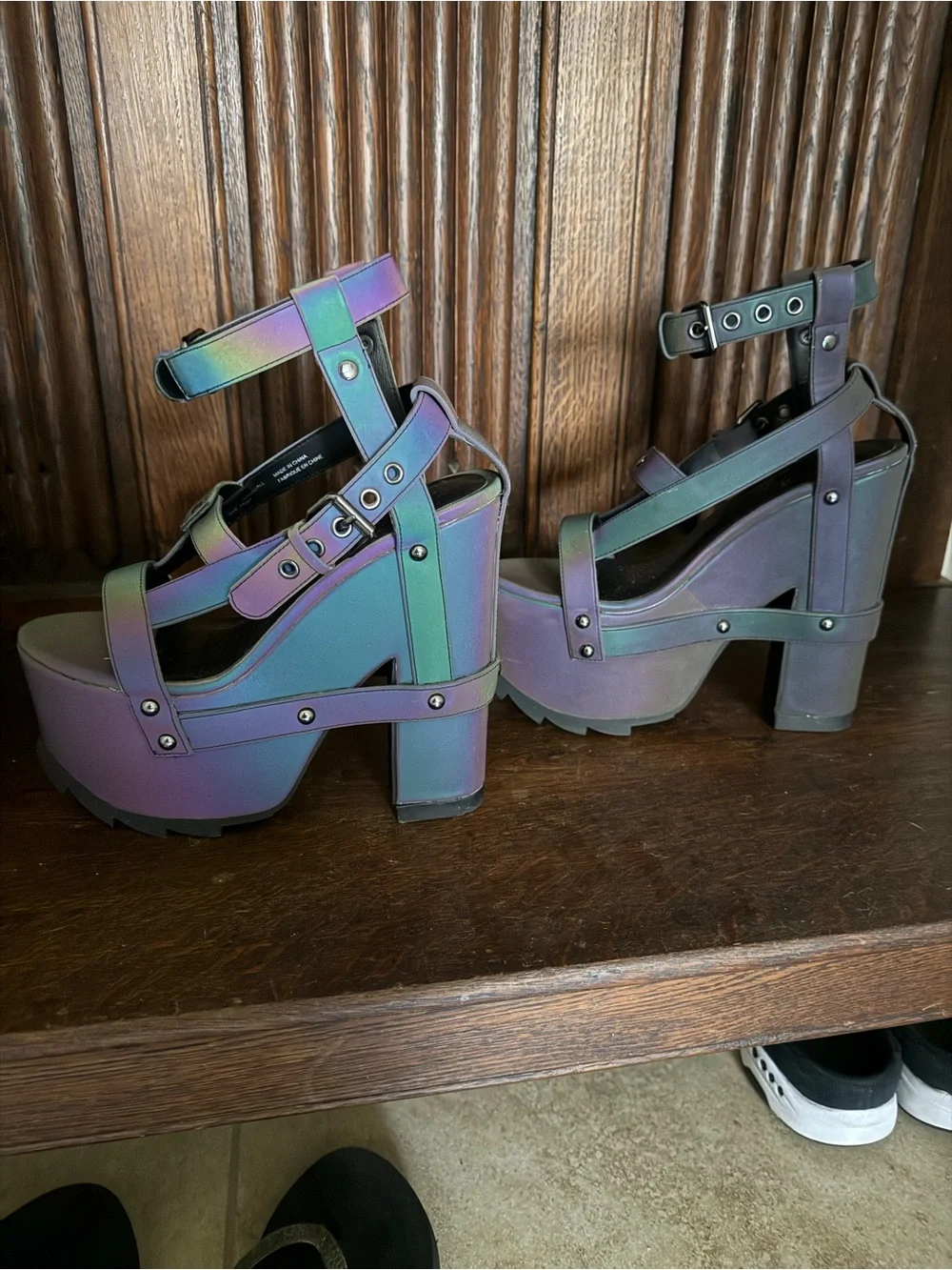 YRU Dolls Kill *DISCONTINUED* Nightcall Platform Strappy Heels Size 7